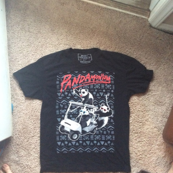 MENS EUC M Riot Society Pandamonium Skateboard Tee - Picture 2 of 4